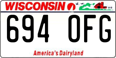 WI license plate 694OFG