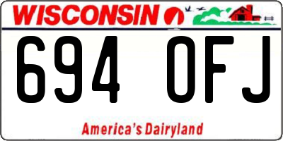 WI license plate 694OFJ