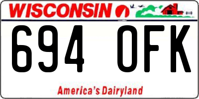 WI license plate 694OFK