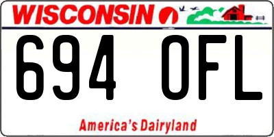 WI license plate 694OFL