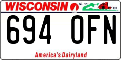 WI license plate 694OFN