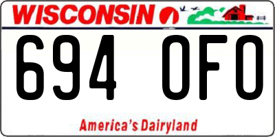 WI license plate 694OFO