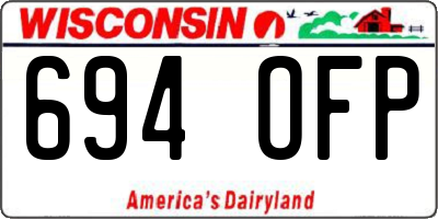 WI license plate 694OFP