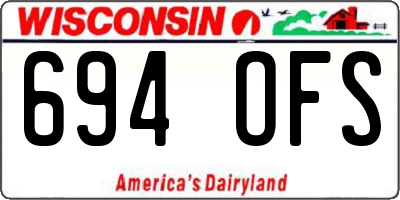 WI license plate 694OFS