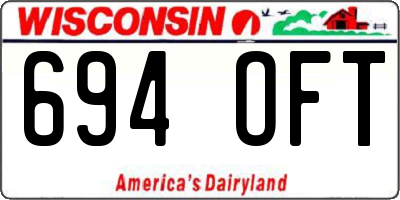 WI license plate 694OFT