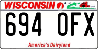WI license plate 694OFX