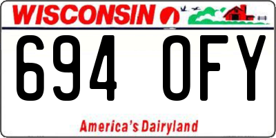 WI license plate 694OFY