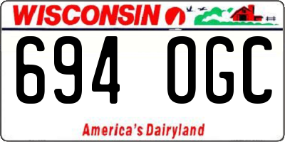 WI license plate 694OGC