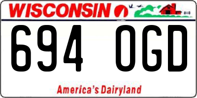 WI license plate 694OGD