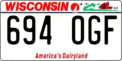 WI license plate 694OGF
