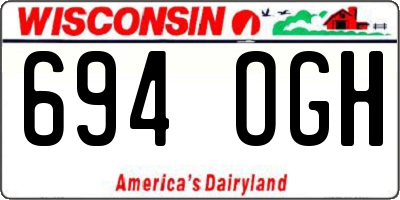 WI license plate 694OGH