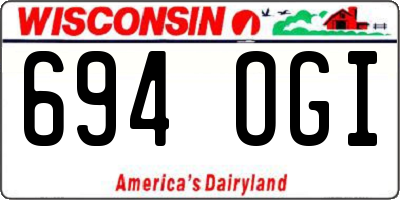 WI license plate 694OGI