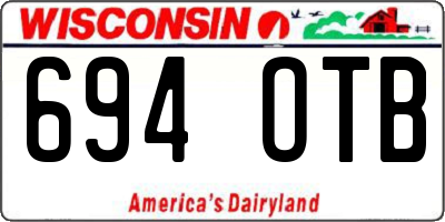 WI license plate 694OTB