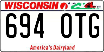 WI license plate 694OTG