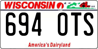 WI license plate 694OTS