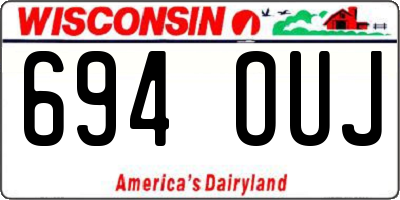 WI license plate 694OUJ