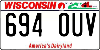 WI license plate 694OUV