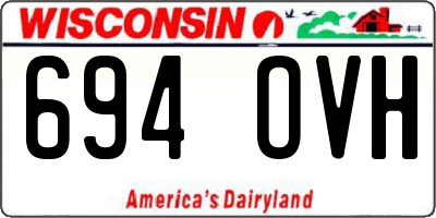 WI license plate 694OVH