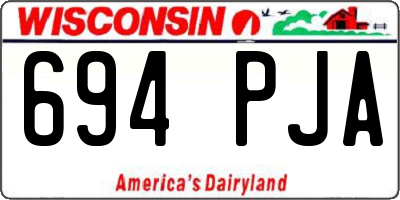 WI license plate 694PJA