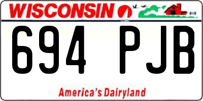WI license plate 694PJB