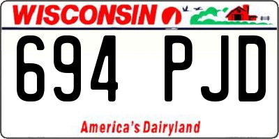 WI license plate 694PJD