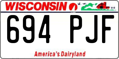 WI license plate 694PJF