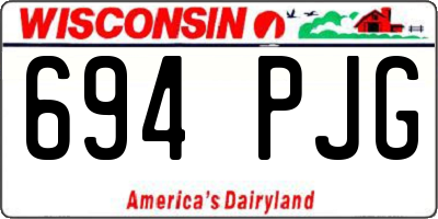 WI license plate 694PJG