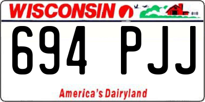 WI license plate 694PJJ