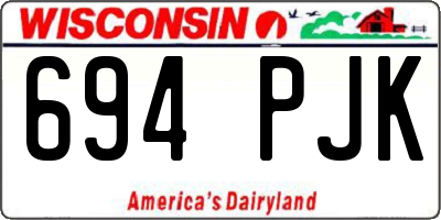 WI license plate 694PJK
