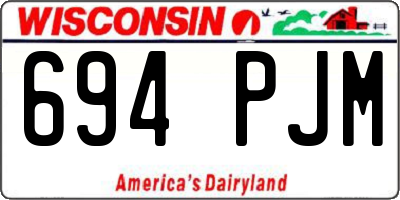 WI license plate 694PJM