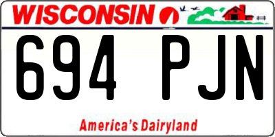 WI license plate 694PJN