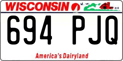WI license plate 694PJQ