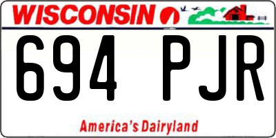 WI license plate 694PJR