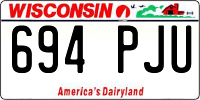 WI license plate 694PJU