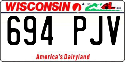 WI license plate 694PJV