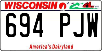 WI license plate 694PJW