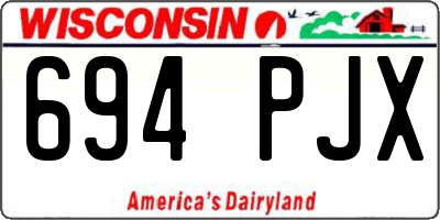 WI license plate 694PJX