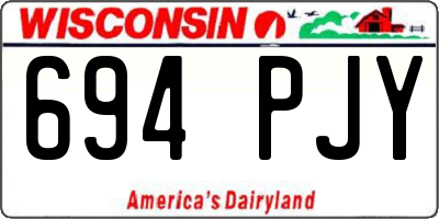 WI license plate 694PJY