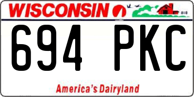 WI license plate 694PKC