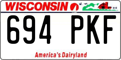 WI license plate 694PKF