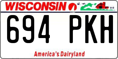 WI license plate 694PKH