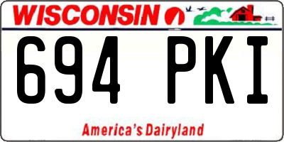 WI license plate 694PKI