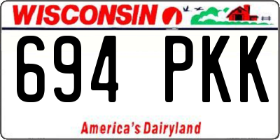 WI license plate 694PKK
