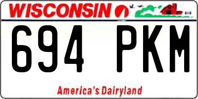 WI license plate 694PKM