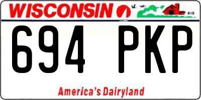 WI license plate 694PKP
