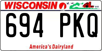 WI license plate 694PKQ