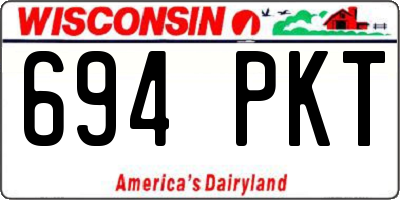 WI license plate 694PKT