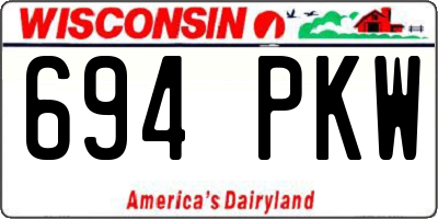 WI license plate 694PKW