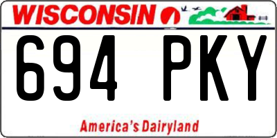 WI license plate 694PKY