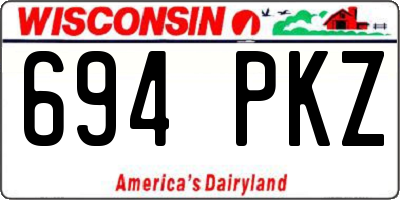 WI license plate 694PKZ
